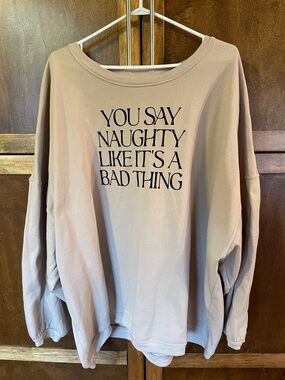 Torrid Beige Graphic Sweatshirt